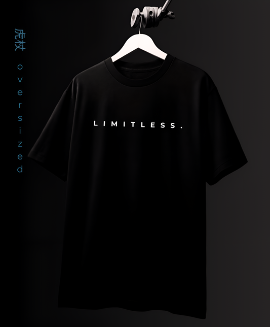 LIMITLESS - YUJI ITADORI OVERSIZED FIT BLACK T-SHIRT
