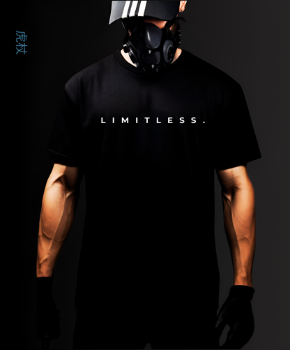 LIMITLESS - YUJI ITADORI OVERSIZED FIT BLACK T-SHIRT