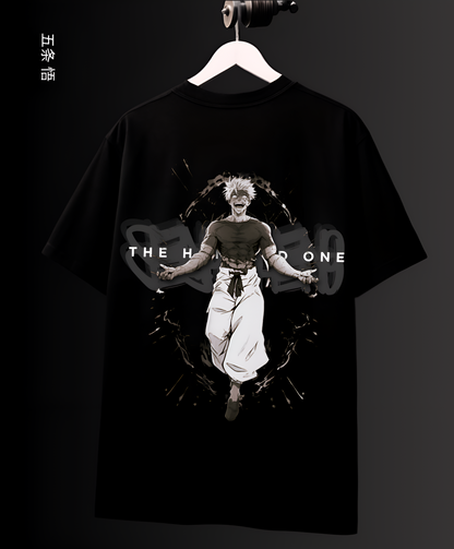 THE HONORED ONE - GOJO OVERSIZED FIT BLACK T-SHIRT