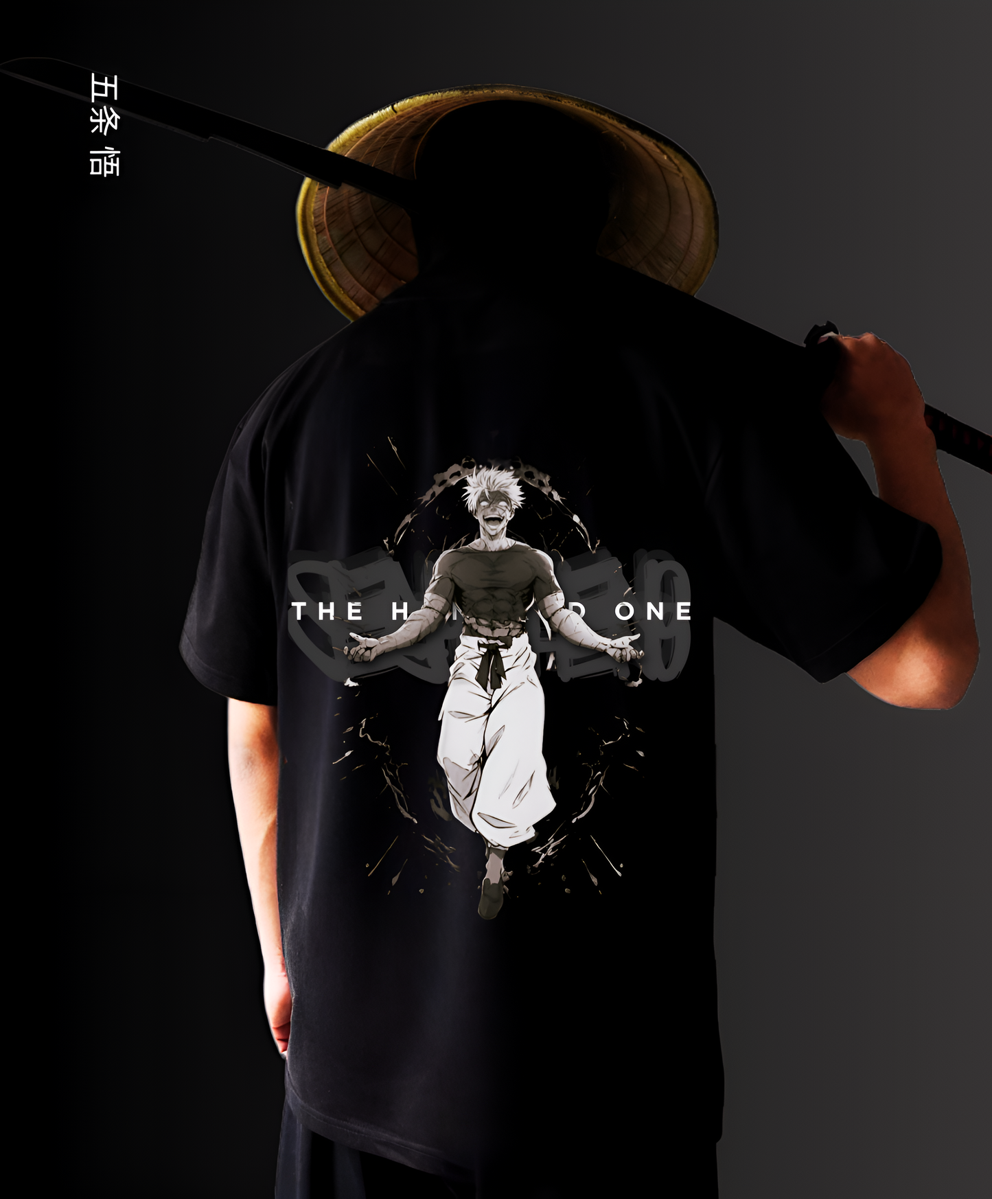 THE HONORED ONE - GOJO OVERSIZED FIT BLACK T-SHIRT