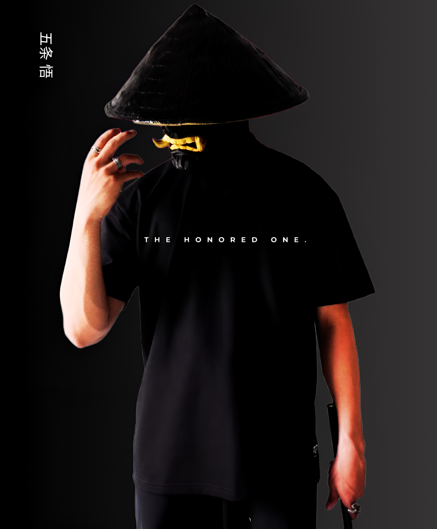 THE HONORED ONE - GOJO OVERSIZED FIT BLACK T-SHIRT