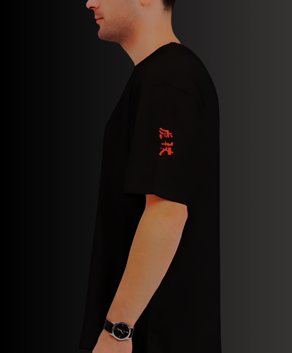 LIMITLESS - YUJI ITADORI OVERSIZED FIT BLACK T-SHIRT