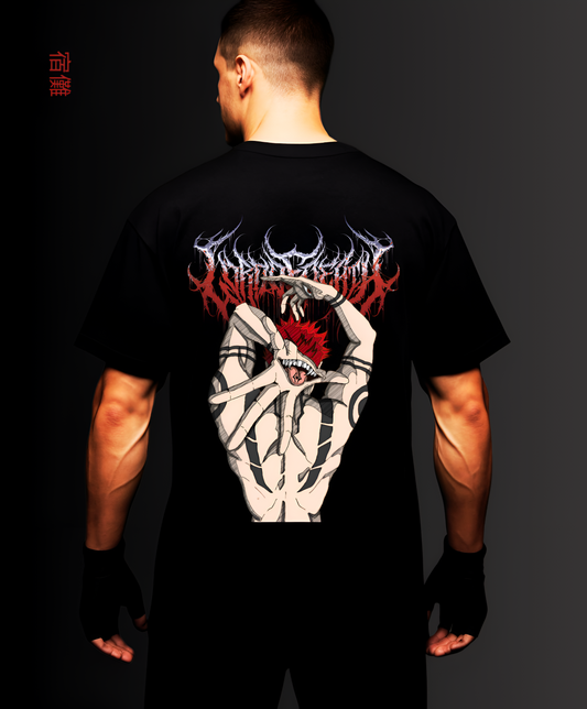 SUKUNA OVERSIZED FIT BALCK T-SHIRT
