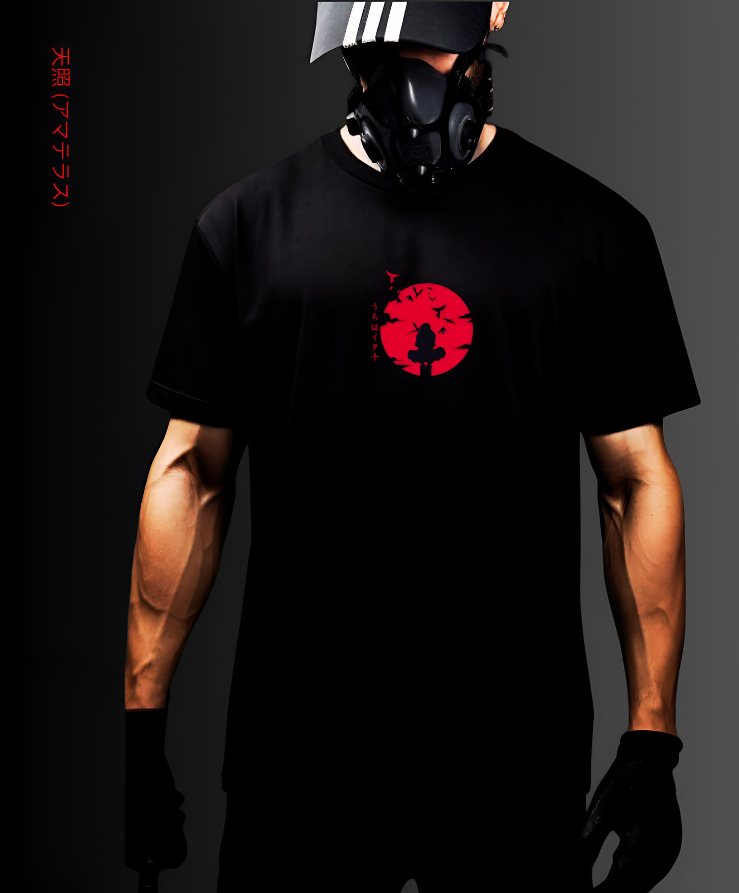 AMATERASU - ITACHI OVERSIZED FIT BLACK T-SHIRT