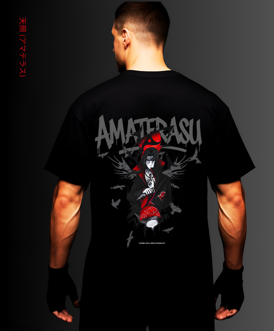 AMATERASU - ITACHI OVERSIZED FIT BLACK T-SHIRT