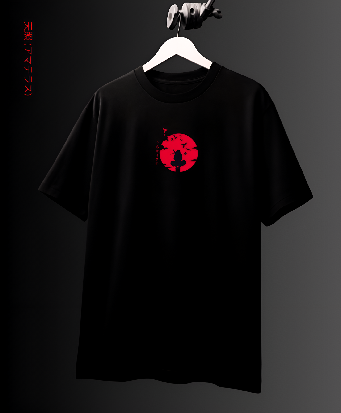 AMATERASU - ITACHI OVERSIZED FIT BLACK T-SHIRT