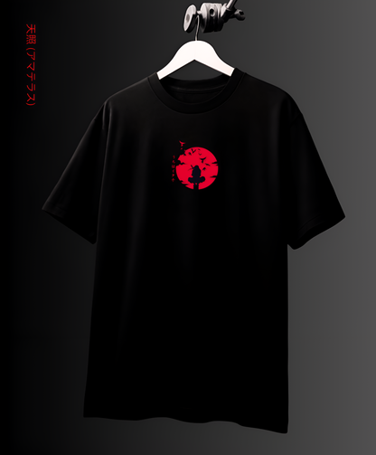 AMATERASU - ITACHI OVERSIZED FIT BLACK T-SHIRT