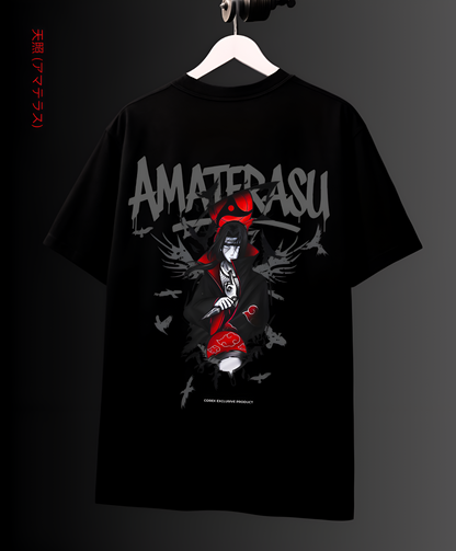 AMATERASU - ITACHI OVERSIZED FIT BLACK T-SHIRT