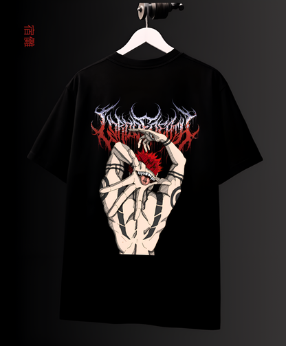 SUKUNA OVERSIZED FIT BALCK T-SHIRT