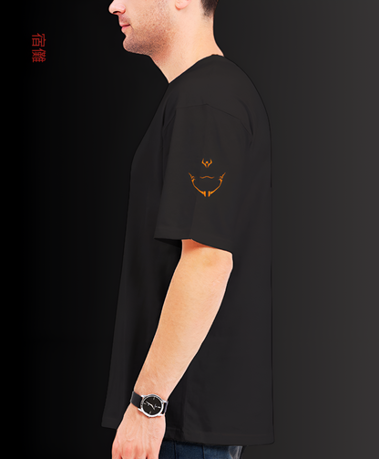 SUKUNA OVERSIZED FIT BALCK T-SHIRT